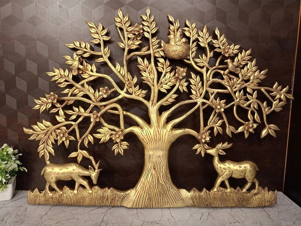 Buy Superfine Brass Kalpvriksha Tree Wall Mount , Handicraft & Antique