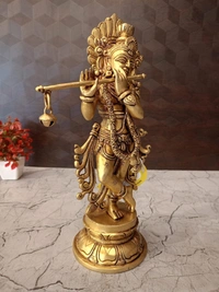 Brass Superfine Krishna Idol