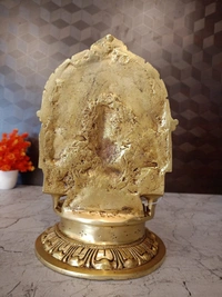 DecorsOne Buy Brass Big Ganesha Diya For Pooja 10″
