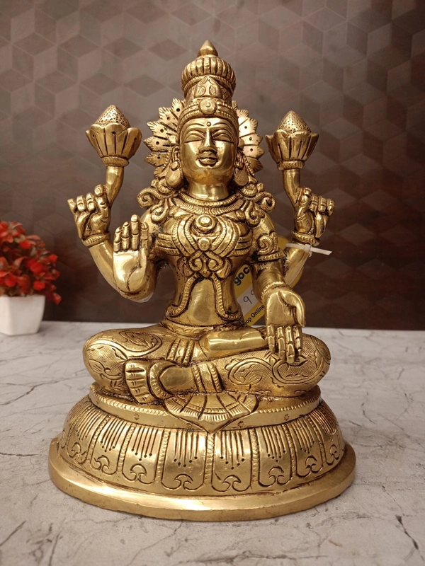 Brass Lakshmi Idol For Pooja