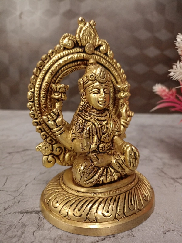 Brass Arch Lakshmi Idol for Pooja 