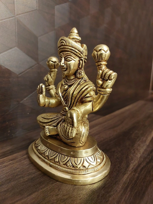 Brass Lakshmi Idol For Pooja 