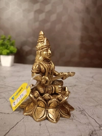 Brass AnnaPoorani Sitting On Lotus Idol 