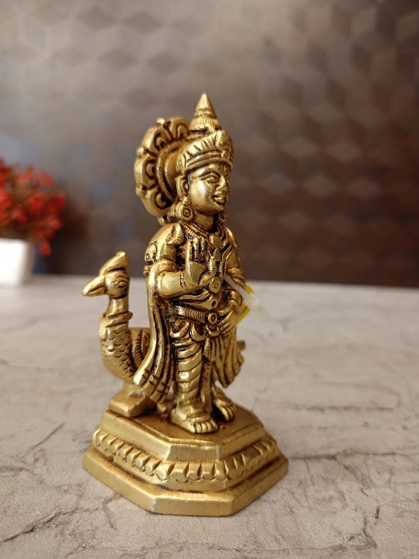 Brass Murugan Idol For Pooja 