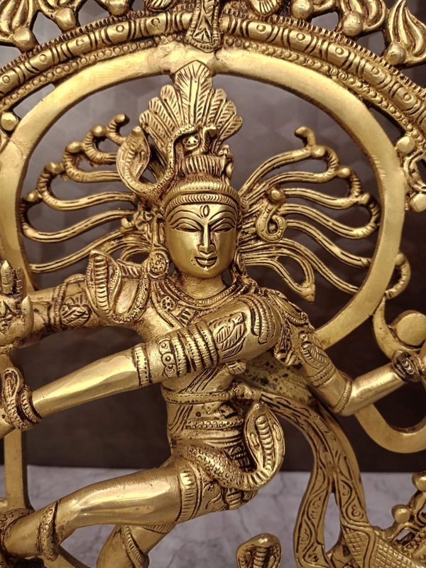 DecorsOne Buy Brass Superfine Natarajar Statue For Pooja 20″ Handicraft & Antique Finish / Cosmic Dancer, Creator of Universes