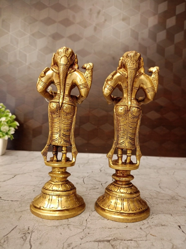 DecorsOne Brass Paavai Diya Idol Pair 7.5"