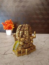 Brass Panjamuga Ganesha / Divine Energy And Protection , Antique And Handicraft Idol 