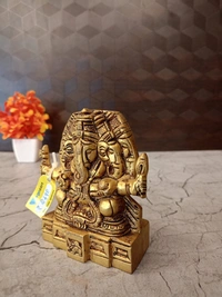 Brass Panjamuga Ganesha / Divine Energy And Protection , Antique And Handicraft Idol 