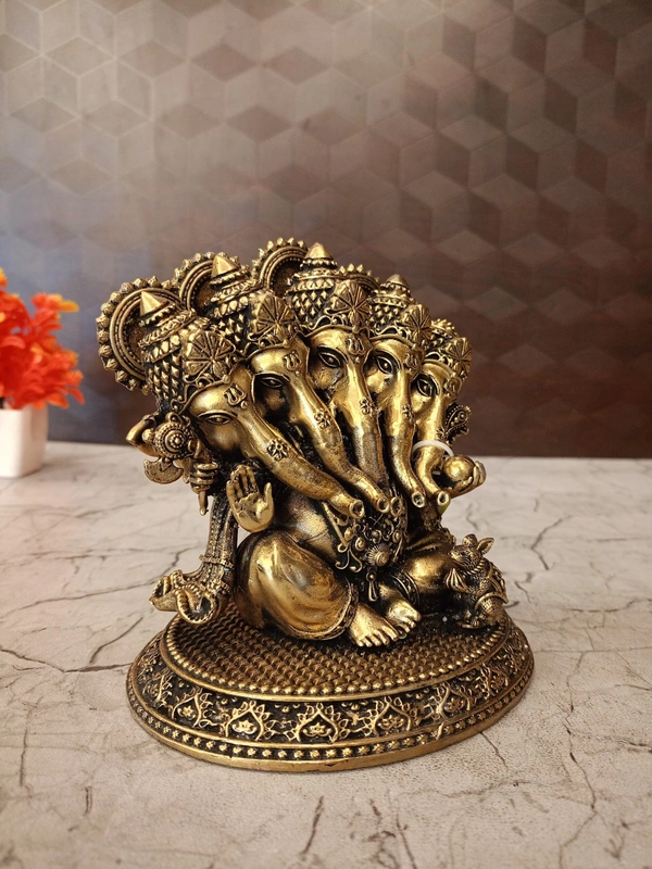 Brass Fine Art Panjamuga Ganesha Idols