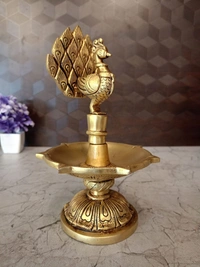 DecorsOne Buy Brass Peacock With 7 face Diya
