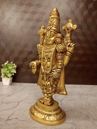 Handcrafted Brass Balaji Idol - Perfect for Pooja & Gifting / Venkateshwara  Idol for Home & Office