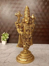 Handcrafted Brass Balaji Idol - Perfect for Pooja & Gifting / Venkateshwara  Idol for Home & Office