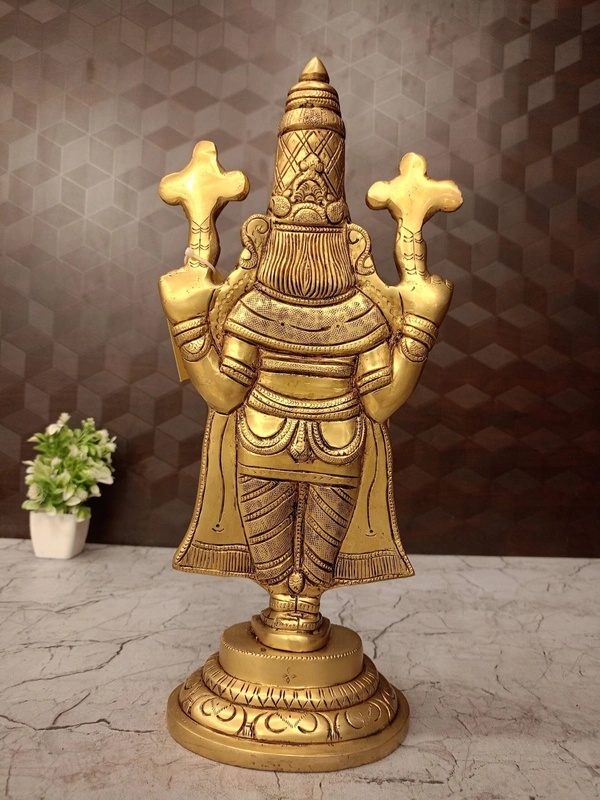Handcrafted Brass Balaji Idol - Perfect for Pooja & Gifting / Venkateshwara  Idol for Home & Office