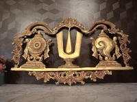 Buy Brass Perumal Namam Wall Mount For Pooja Door
