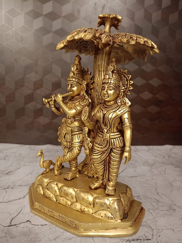 Buy Brass Radha Krishna Under The Tree idol 