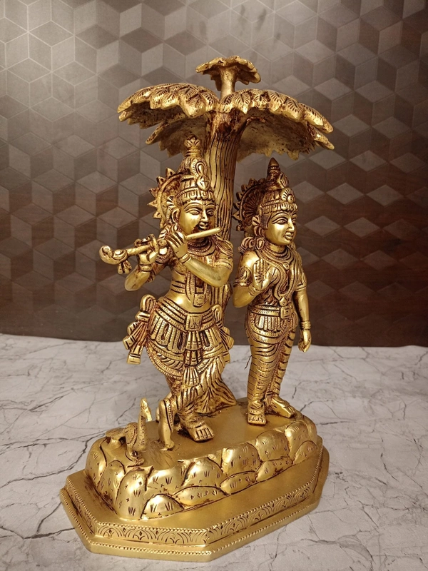 Buy Brass Radha Krishna Under The Tree idol 