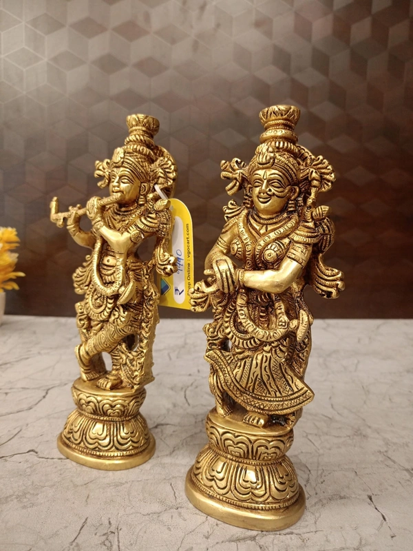 Brass Radha Krishna Pair Idol