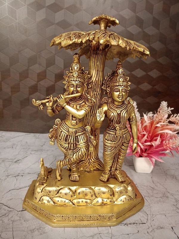Buy Brass Radha Krishna Under The Tree idol 