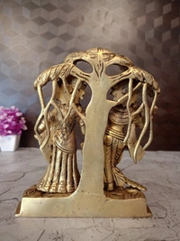 Buy Brass Radha Krishna With Tree Idol 