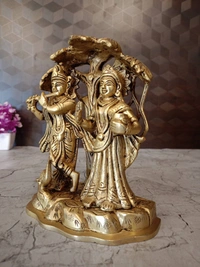 Buy Brass Radha Krishna With Tree Idol 