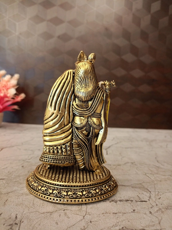 Brass Round Base Fine Art Radha krishna Statue For Wedding Gifts
