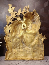 Brass Wall Mount Radha Krishna Decorative Plate 