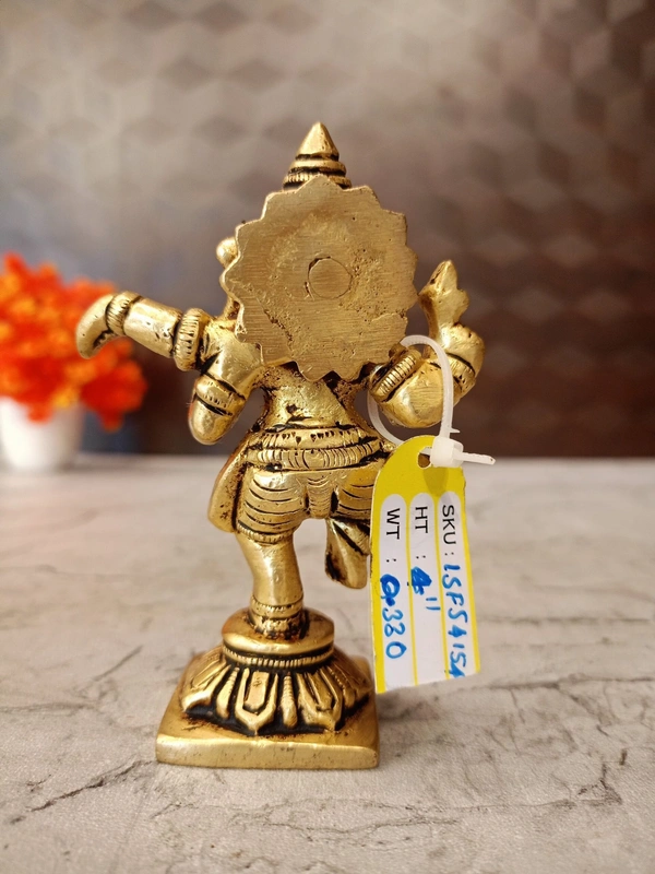 DecorsOne Brass Rathna ganesha Statue / Embrace the Divine Rhythm of Joy with Our Brass Dancing Ganesha Idol