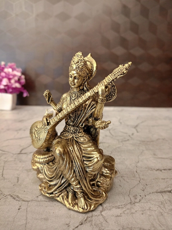 Brass Fine Art Saraswathi Idol