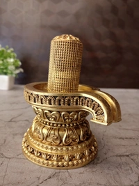 DecorsOne Brass Fine Art 1008 Shivalingam Idol 5"