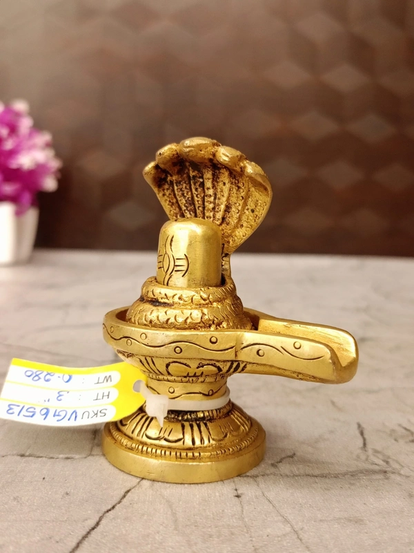 Brass Shiva Lingam Idol For Pooja