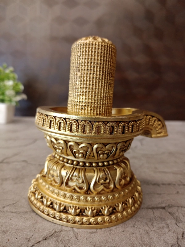 DecorsOne Brass Fine Art 1008 Shivalingam Idol 5"