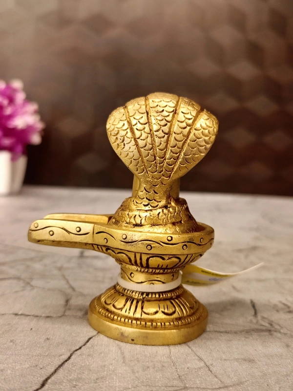 Brass Shiva Lingam Idol For Pooja