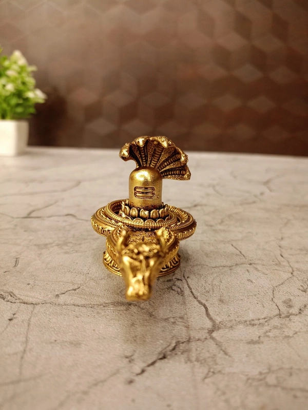 Brass Fine Art Shiva Lingam With Snake