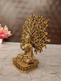DecorsOne Brass Buddha Under Tree 6.5″