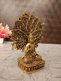 DecorsOne Brass Buddha Under Tree 6.5″
