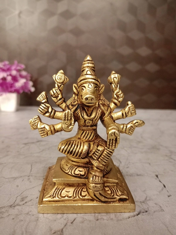 Buy Superfine Brass Varahi Statue 5″ For Pooja 