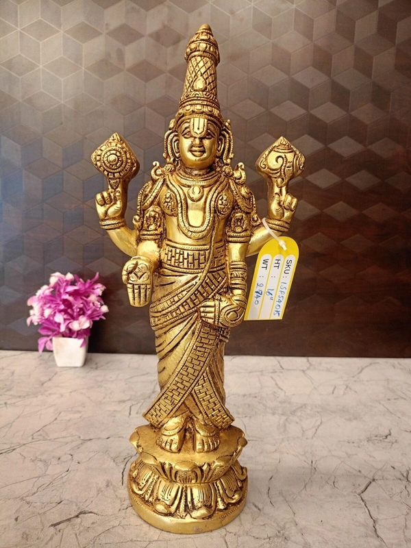 Brass Balaji Wall Mount / Venkateshwara Idol Best For Pooja And Offices 