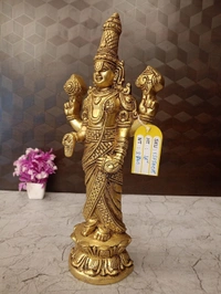 Brass Balaji Wall Mount / Venkateshwara Idol Best For Pooja And Offices 