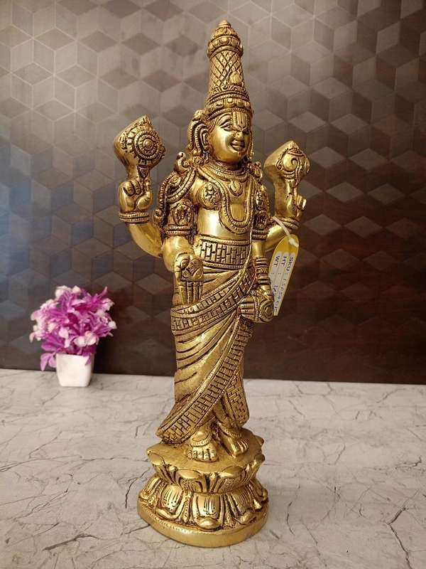 Brass Balaji Wall Mount / Venkateshwara Idol Best For Pooja And Offices 
