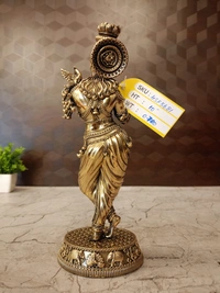 Brass Fine art Krishna idol