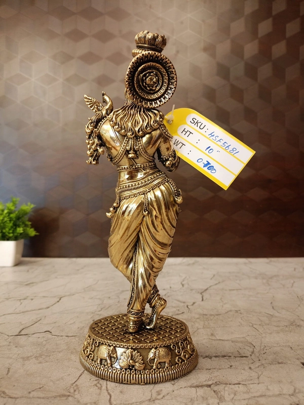 Brass Fine art Krishna idol