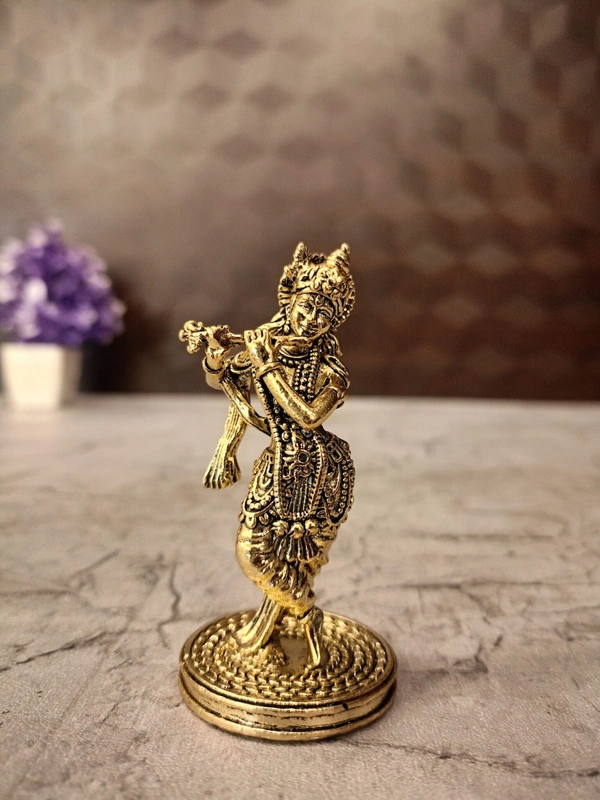 Brass Fine art Krishna Idol
