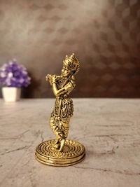 Brass Fine art Krishna Idol