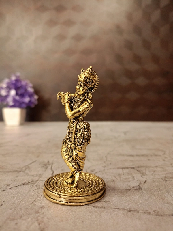 Brass Fine art Krishna Idol