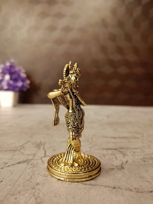 Brass Fine art Krishna Idol