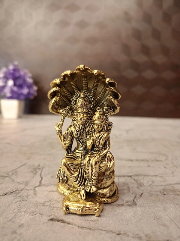 Brass Fine art Lakshmi Narashimar Idol