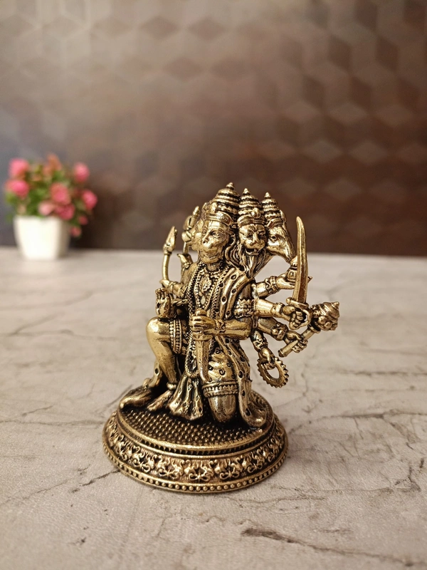 Brass Fine art Panchamuga Hanuman