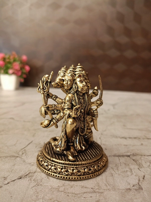 Brass Fine art Panchamuga Hanuman