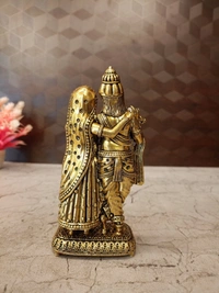 Buy Brass Fine art Radha Krishna Idol Avatar Lord Vishnu / Premium Brass Suppliers
