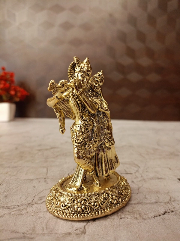 Brass Fine art Radha Krishna Idol 